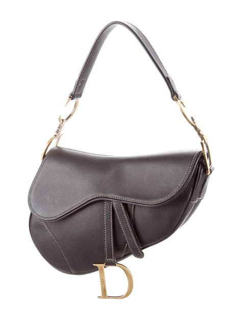 christian Dior leather saddle bag